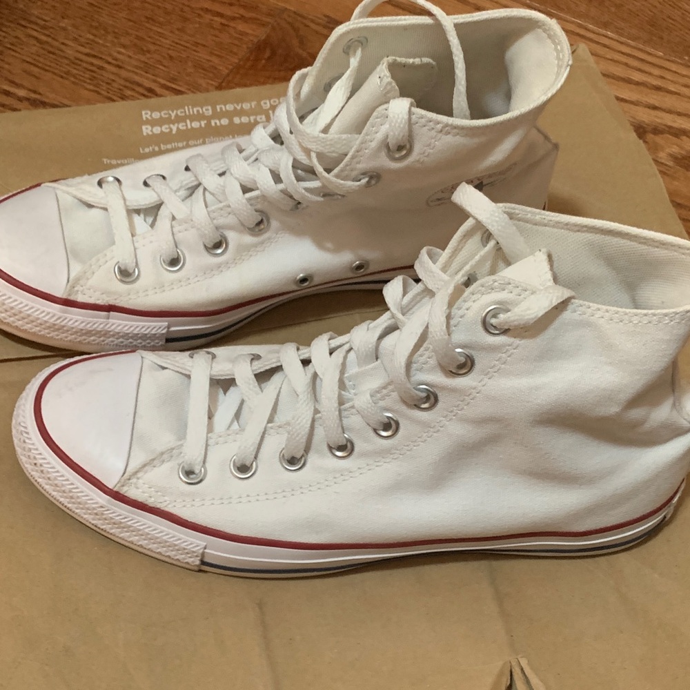 Converse White High-Top Athletic Shoes